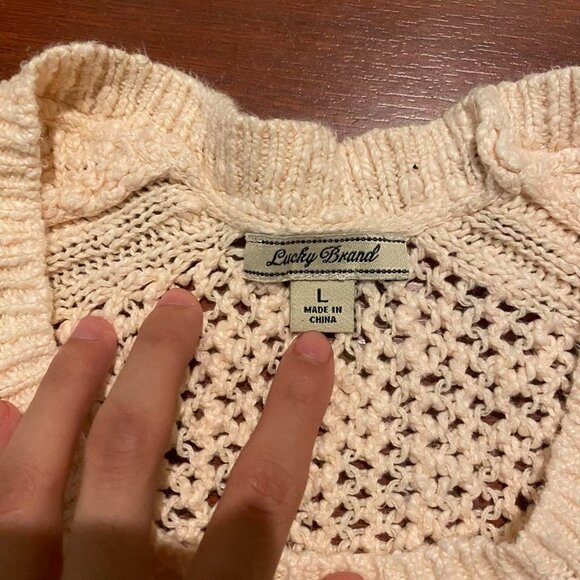 large lucky brand light pink knitted sweater - Picture 2 of 2